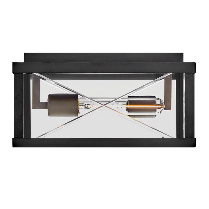 Hinkley HK-MONTE-F-BK Monte 2 Light  Porch Ceiling Flush  Black