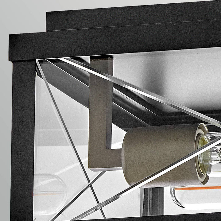 Hinkley HK-MONTE-F-BK Monte 2 Light  Porch Ceiling Flush  Black
