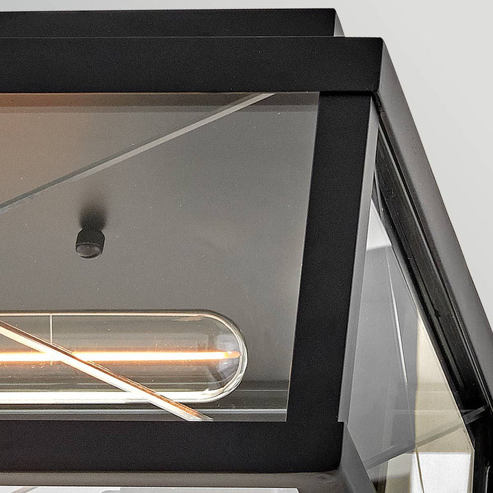 Hinkley HK-MONTE-F-BK Monte 2 Light  Porch Ceiling Flush  Black