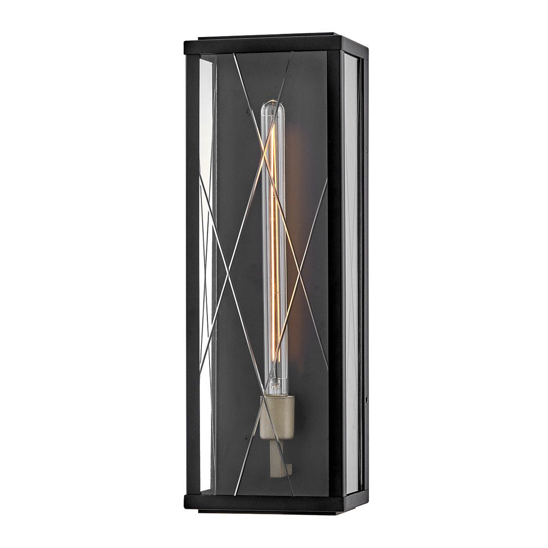 Hinkley HK-MONTE-L-BK Monte 1 Light Large Flush Wall  Outdoor Lantern Black