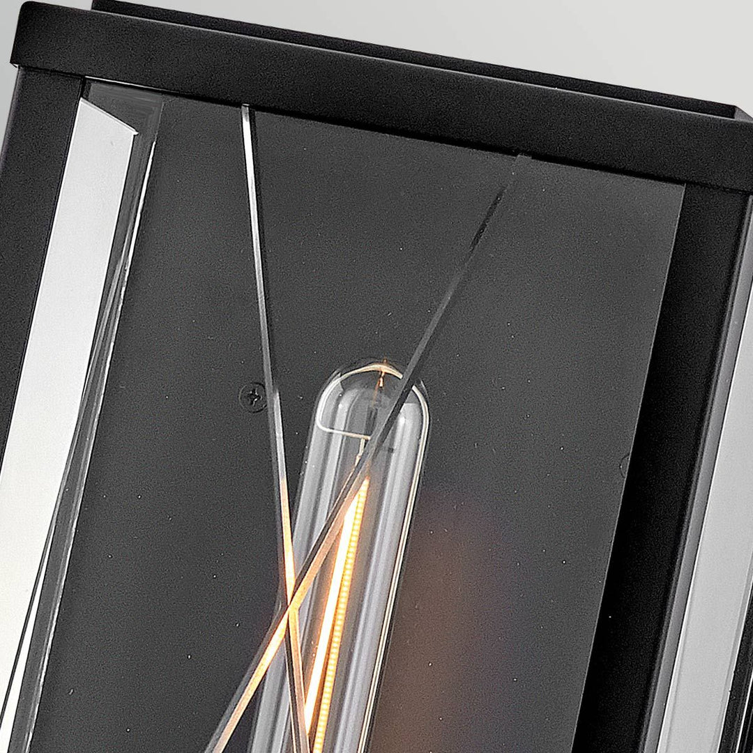 Hinkley HK-MONTE-L-BK Monte 1 Light Large Flush Wall  Outdoor Lantern Black