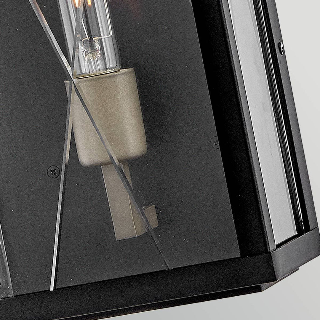 Hinkley HK-MONTE-L-BK Monte 1 Light Large Flush Wall  Outdoor Lantern Black