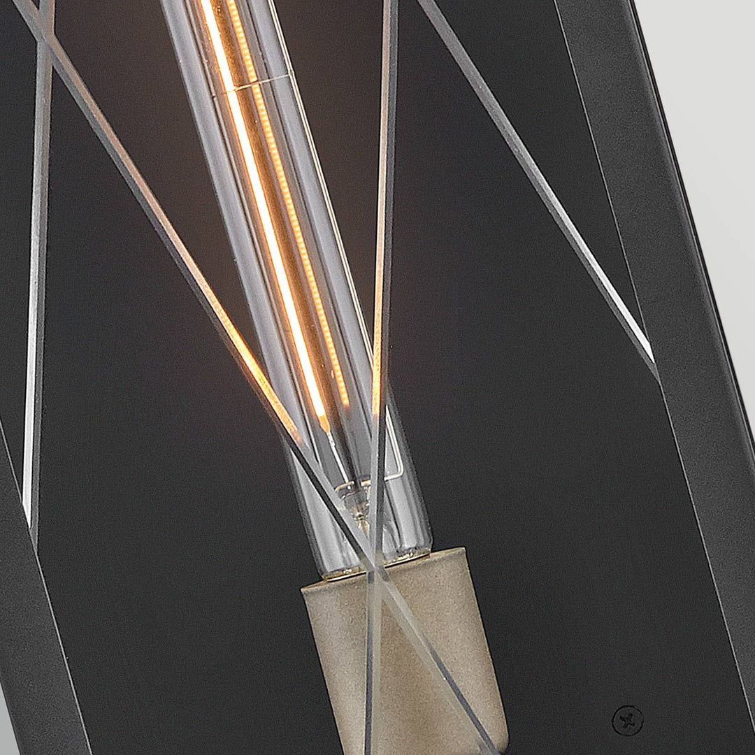 Hinkley HK-MONTE-L-BK Monte 1 Light Large Flush Wall  Outdoor Lantern Black
