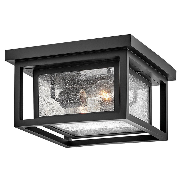 Hinkley HK-REPUBLIC-F-BK Republic 2 Light Small  Outdoor Flush Lantern Black