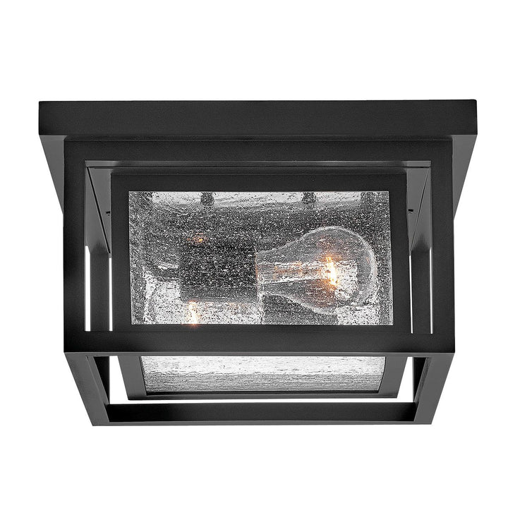 Hinkley HK-REPUBLIC-F-BK Republic 2 Light Small  Outdoor Flush Lantern Black