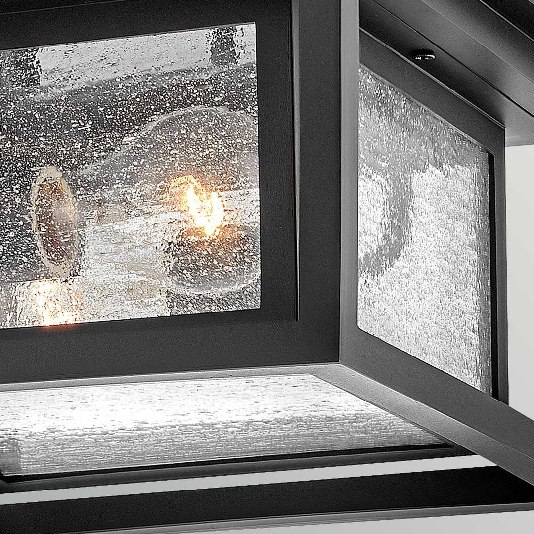 Hinkley HK-REPUBLIC-F-BK Republic 2 Light Small  Outdoor Flush Lantern Black