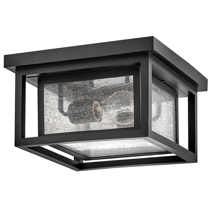 Hinkley HK-REPUBLIC-F-BK Republic 2 Light Small  Outdoor Flush Lantern Black