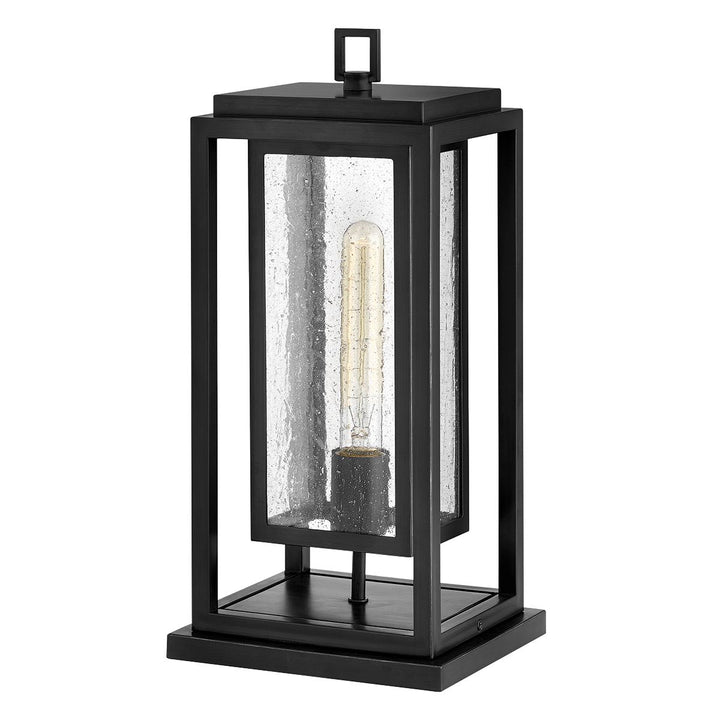 Hinkley HK-REPUBLIC-P-BK Republic 1 Light Medium  Outdoor Pedestal Lantern Black