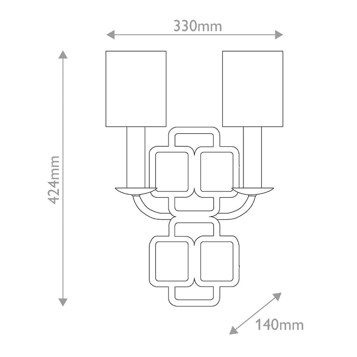 Hinkley HK-SABINA2-BK Sabina 2 Light Wall Light Black