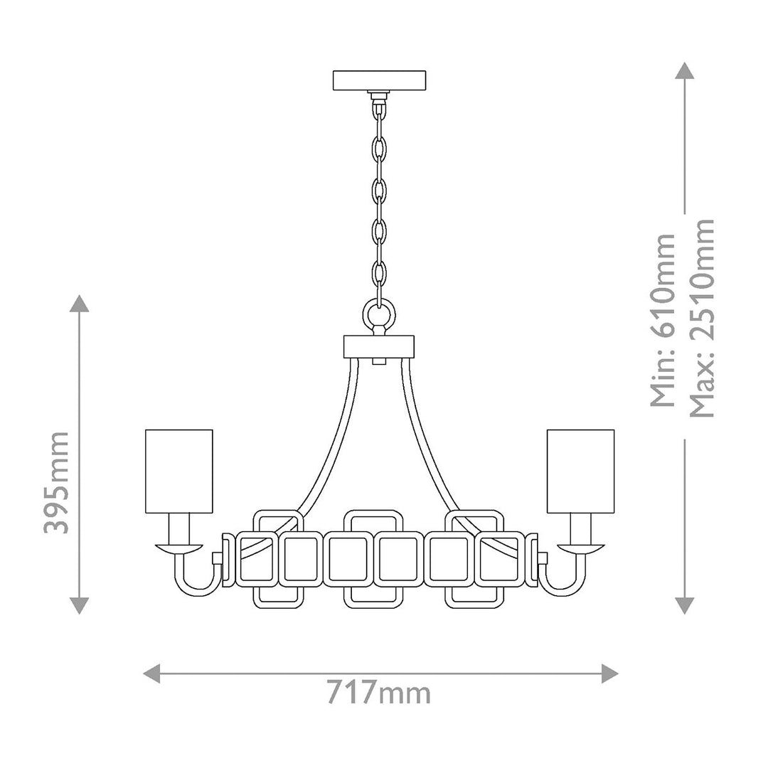 Hinkley HK-SABINA5-BK Sabina 5 Light Chandelier Black