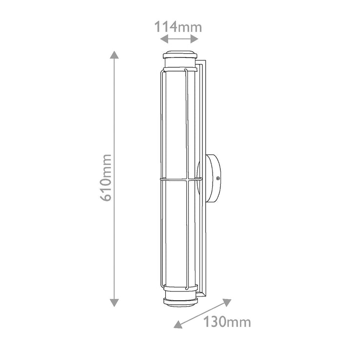 Hinkley HK-SAYLOR-LED-M-BK Saylor Medium LED  Bathroom Wall Light  Matte Black
