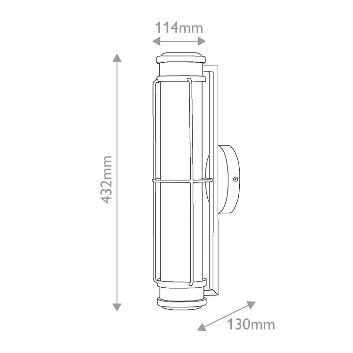 Hinkley HK-SAYLOR-LED-S-HB Saylor Small LED  Bathroom Wall Light  Heritage Brass