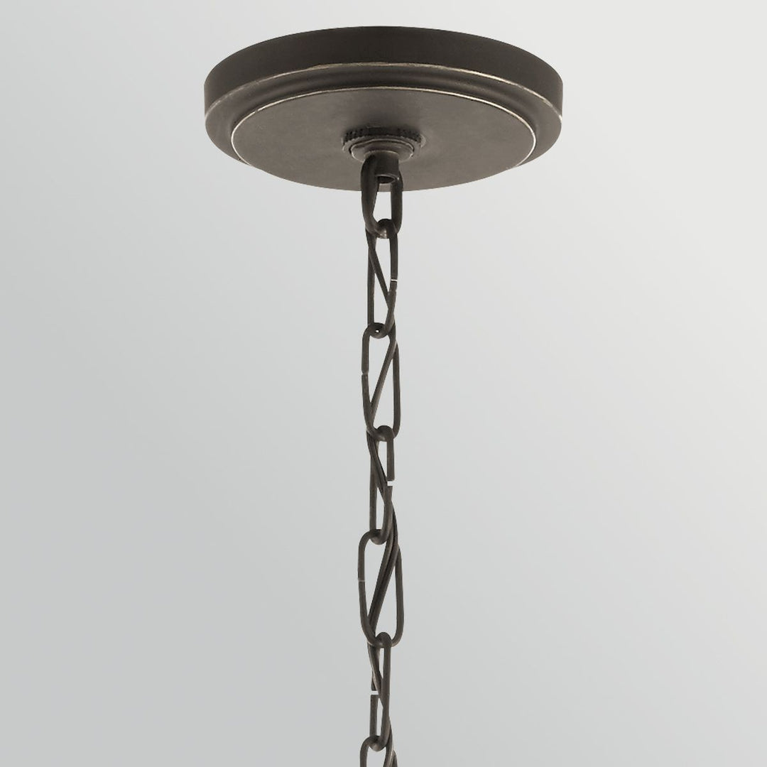 Kichler KL-ABERDEEN6-OZ Aberdeen 6 Light Chandelier Distressed Grey Wood Effect &amp; Old Bronze