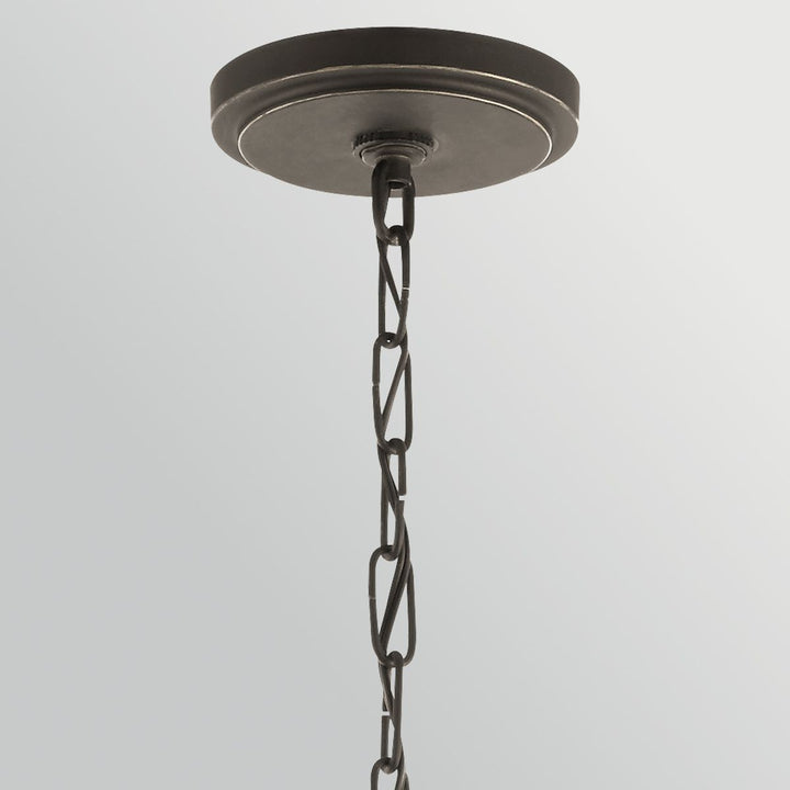 Kichler KL-ABERDEEN6-OZ Aberdeen 6 Light Chandelier Distressed Grey Wood Effect &amp; Old Bronze