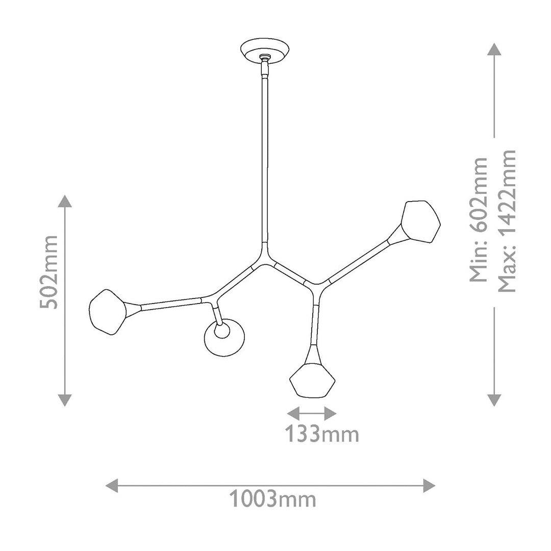 Kichler KL-CASSIUS-4P-CPZ Cassius 4 Light Pendant Champagne Bronze