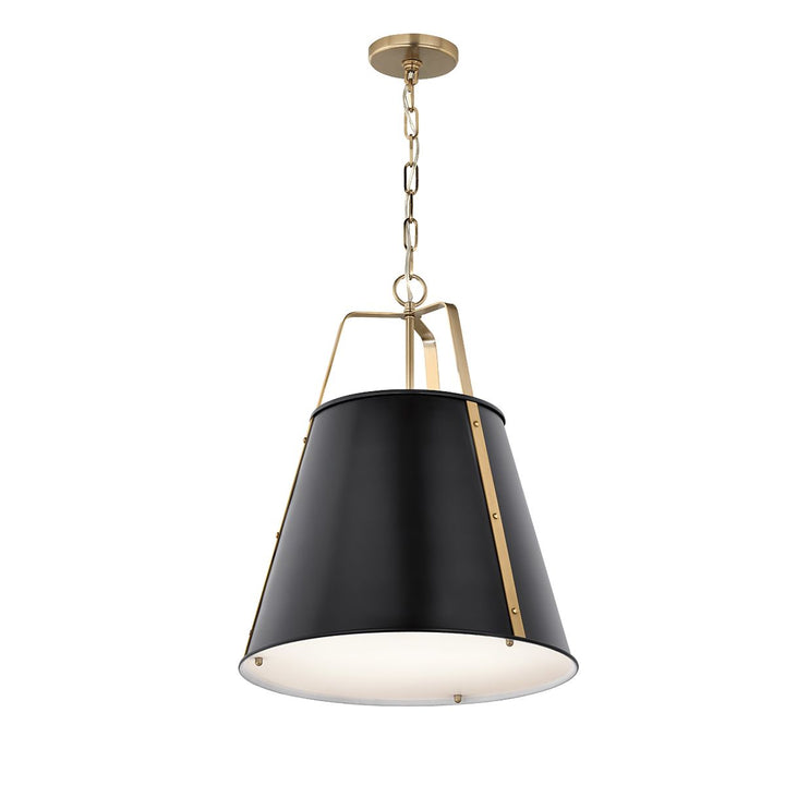Kichler KL-ETCHER-P-L-BKB Etcher Large Pendant Black &amp; Brass