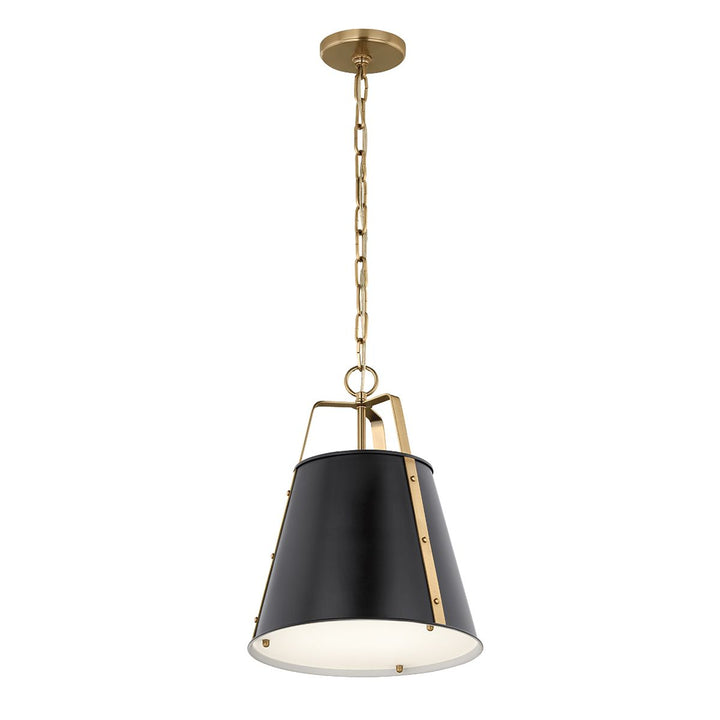 Kichler KL-ETCHER-P-M-BKB Etcher Medium Pendant Black &amp; Brass