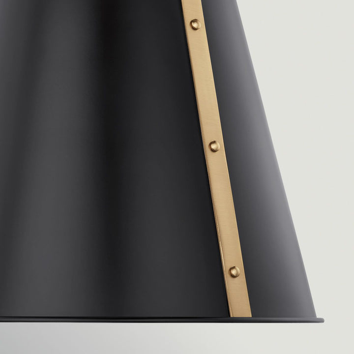 Kichler KL-ETCHER-P-M-BKB Etcher Medium Pendant Black &amp; Brass