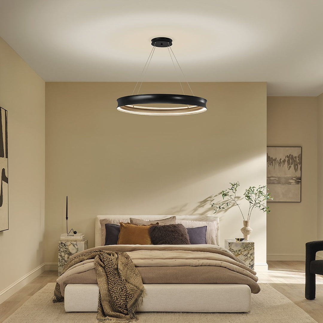 Kichler KL-LAROUSSE-LED-L-BKB Larousse - LED Large Pendant Black &amp; Brass