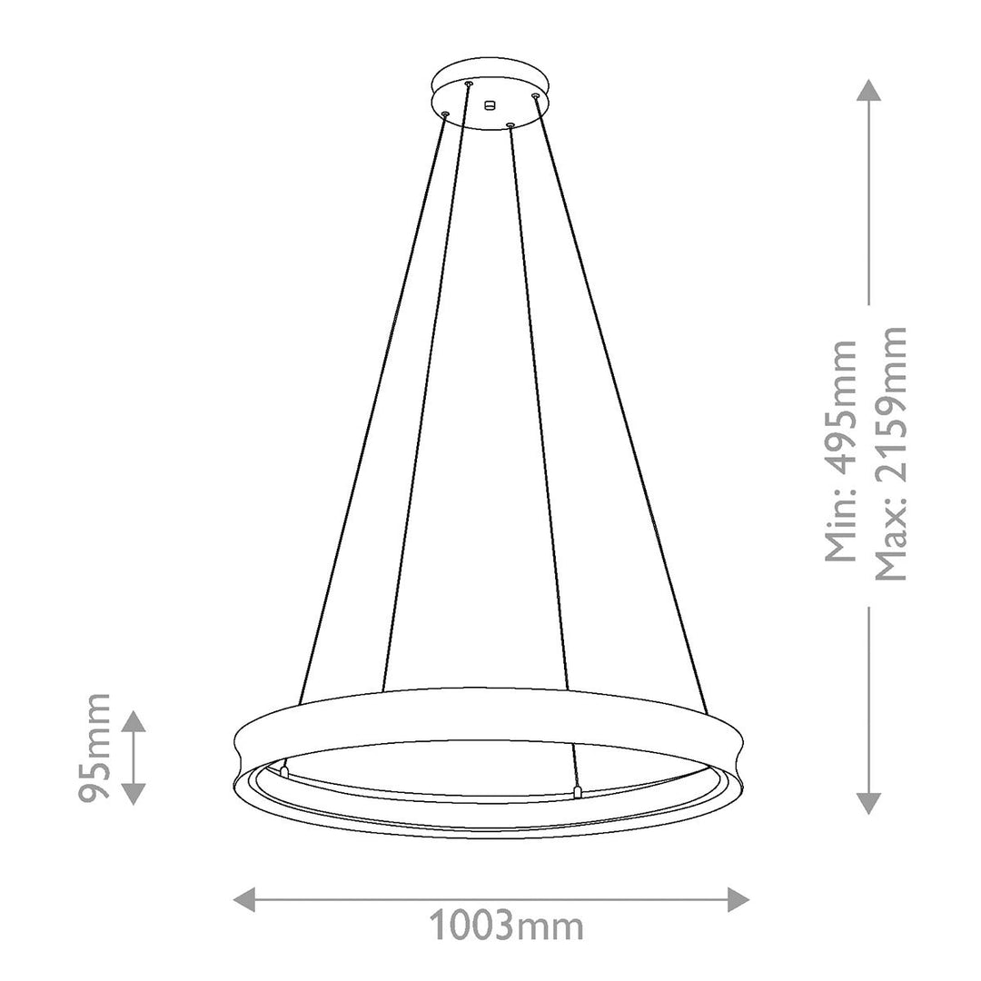 Kichler KL-LAROUSSE-LED-L-CPZ Larousse - LED Large Pendant Champagne Bronze