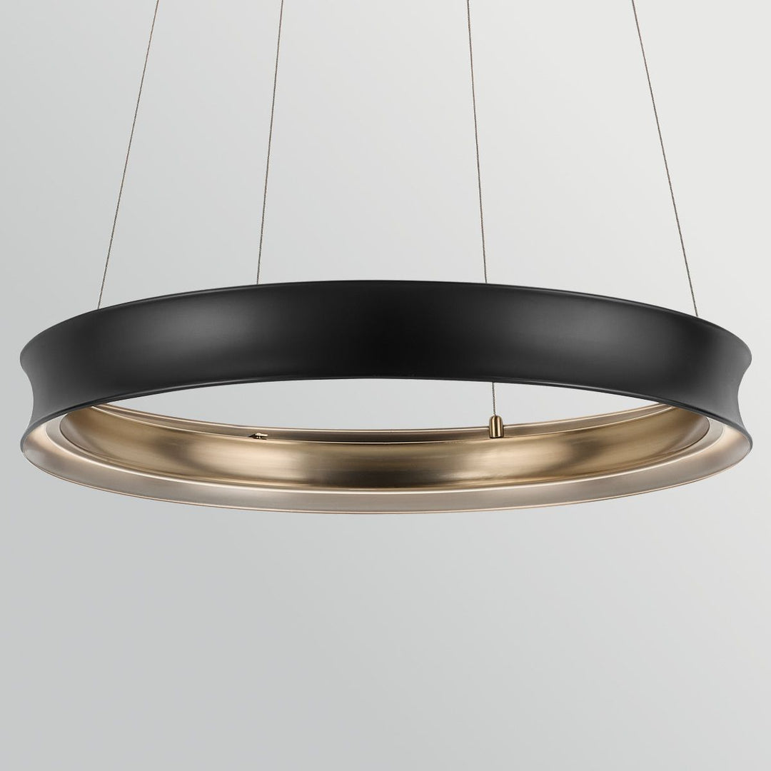 Kichler KL-LAROUSSE-LED-M-BKB Larousse - LED Medium Pendant Black &amp; Brass