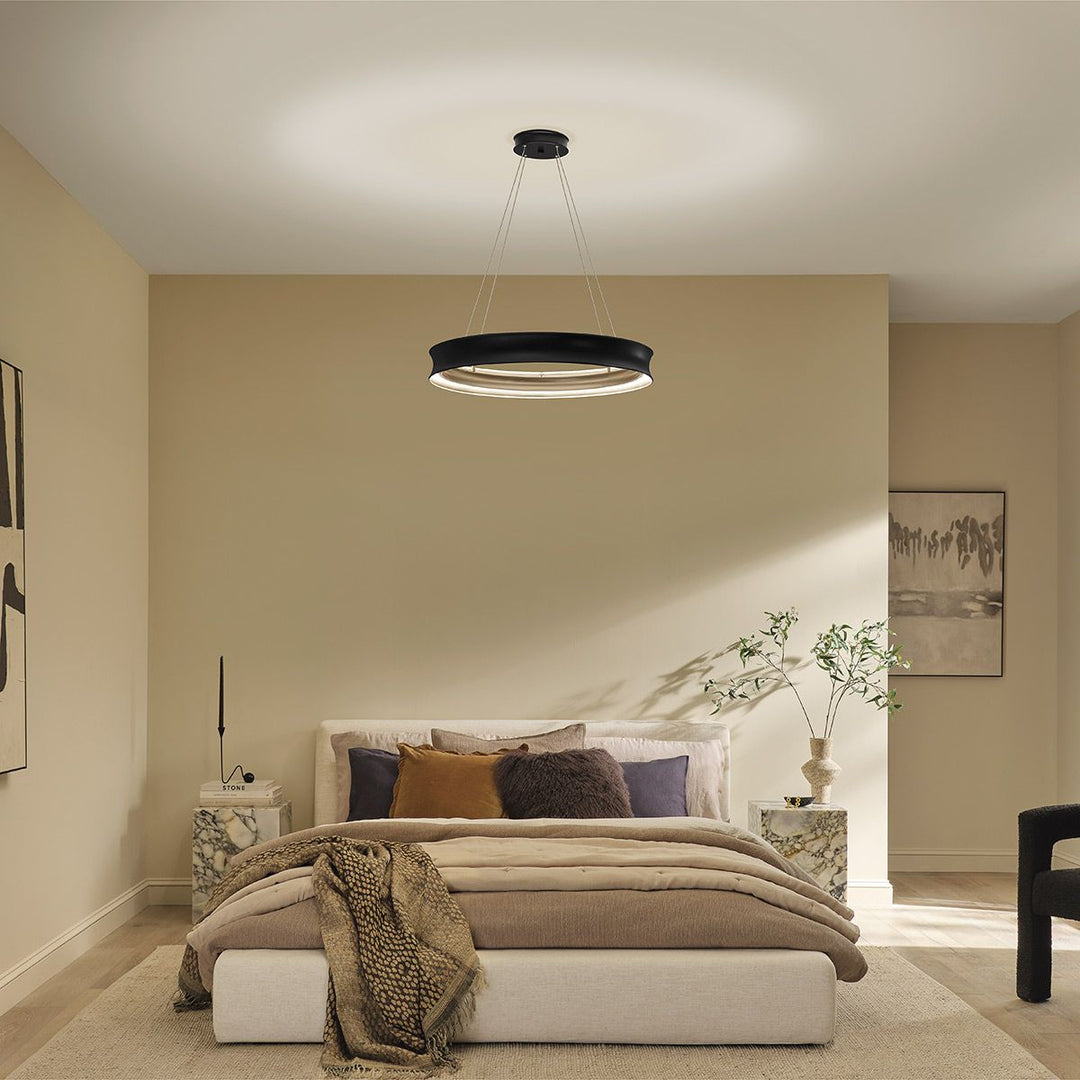Kichler KL-LAROUSSE-LED-M-BKB Larousse - LED Medium Pendant Black &amp; Brass