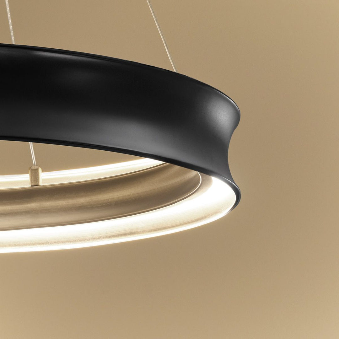 Kichler KL-LAROUSSE-LED-M-BKB Larousse - LED Medium Pendant Black &amp; Brass