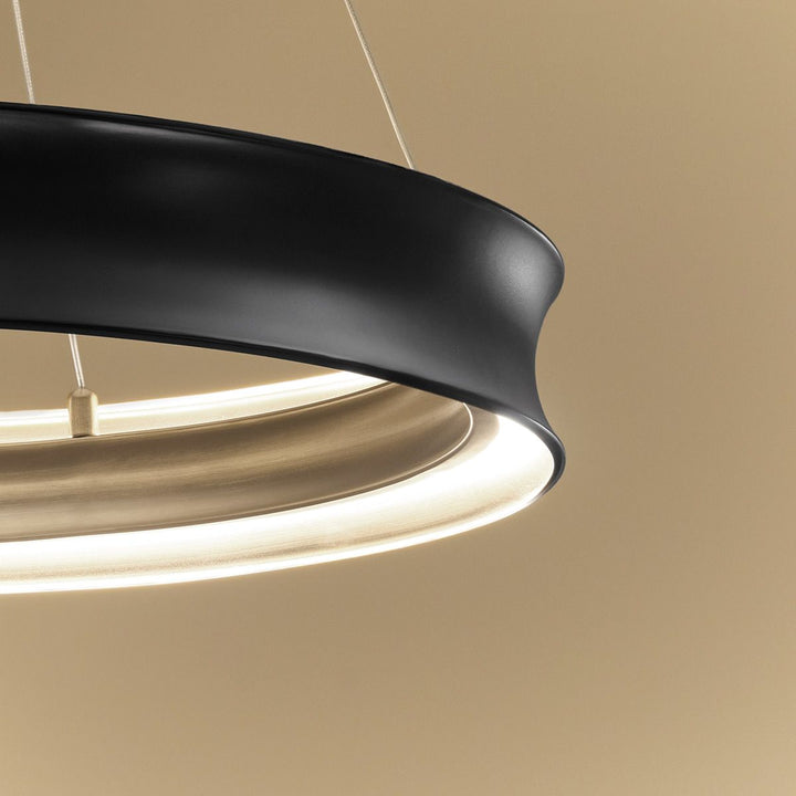 Kichler KL-LAROUSSE-LED-M-BKB Larousse - LED Medium Pendant Black &amp; Brass