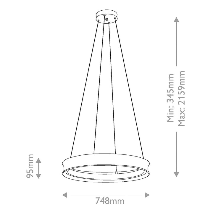 Kichler KL-LAROUSSE-LED-M-CPZ Larousse - LED Medium Pendant Champagne Bronze