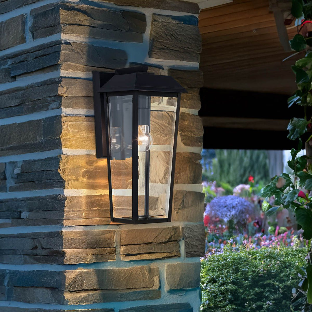 Kichler KL-MATHUS2-M-BK Mathus Medium Outdoor Wall   Lantern Black