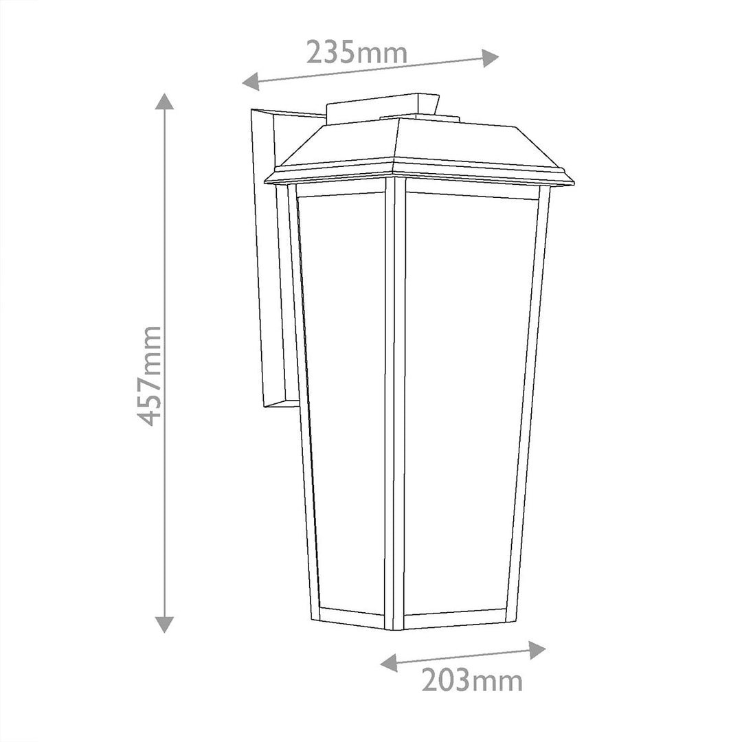 Kichler KL-MATHUS2-M-BK Mathus Medium Outdoor Wall   Lantern Black