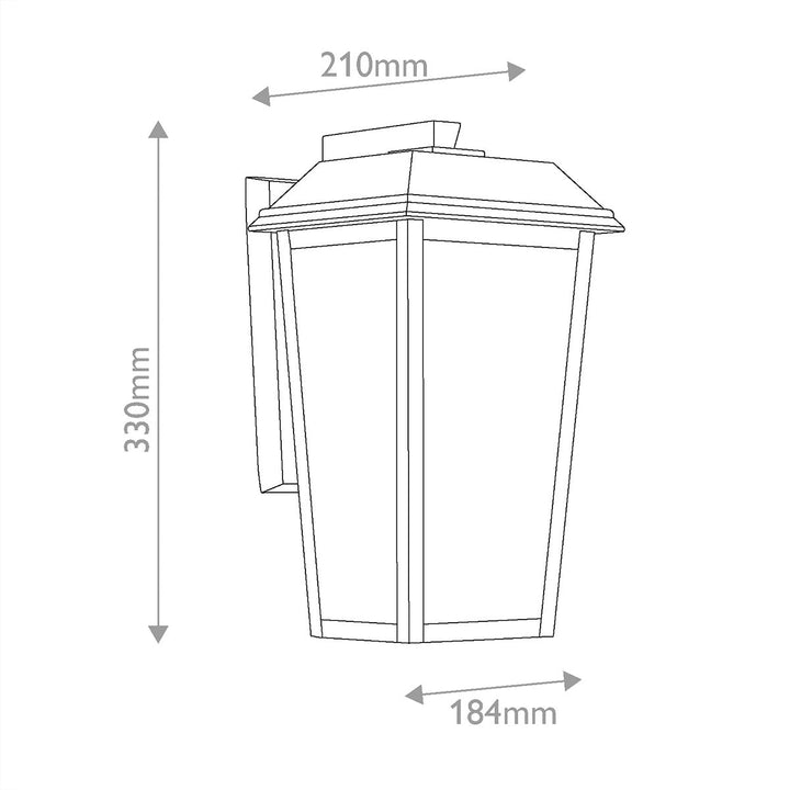 Kichler KL-MATHUS2-S-BK Mathus Small Outdoor Wall  Lantern Black