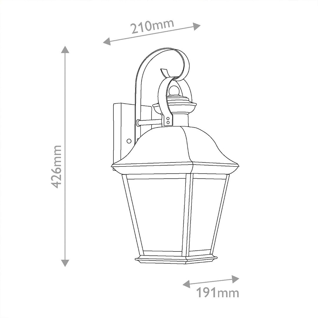Kichler KL-MOUNT-VERNON2-M-OZ Mount Vernon Medium  Outdoor Wall Lantern Old Bronze