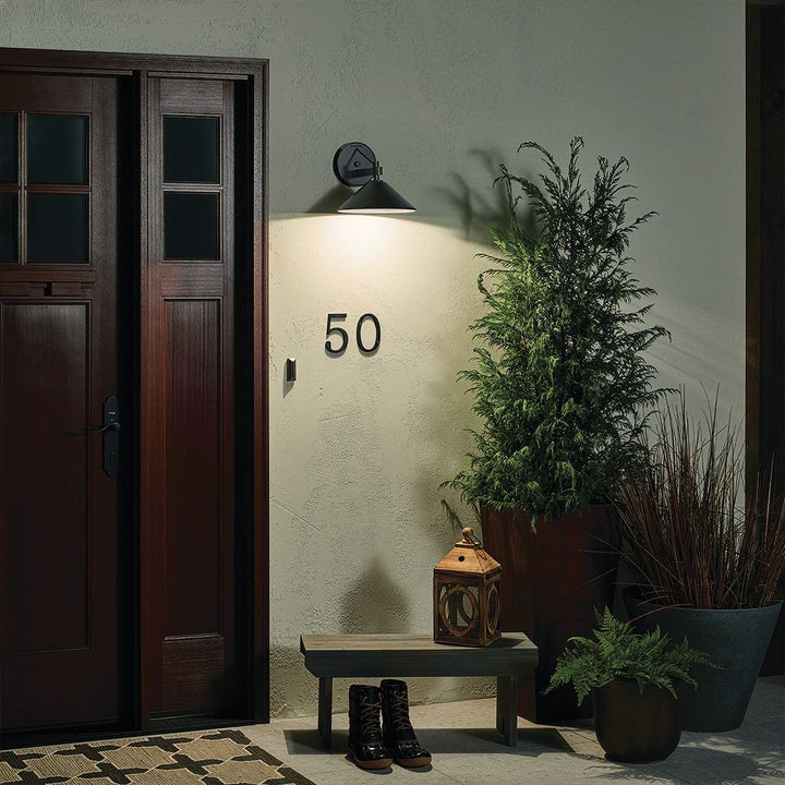 Kichler KL-RIPLEY2-M-BK Ripley  Medium  Outdoor Wall Lantern Black