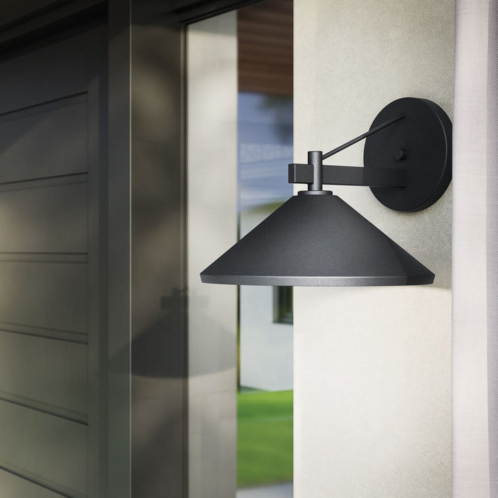 Kichler KL-RIPLEY2-M-BK Ripley  Medium  Outdoor Wall Lantern Black