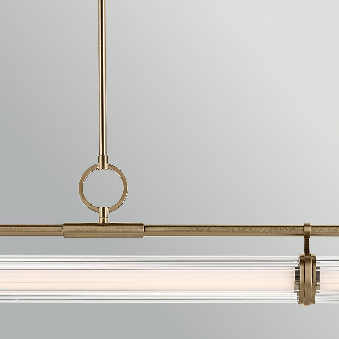 Kichler KL-RIVEN-LED-LP-122-CPZ  Riven LED Linear Pendant Champagne Bronze