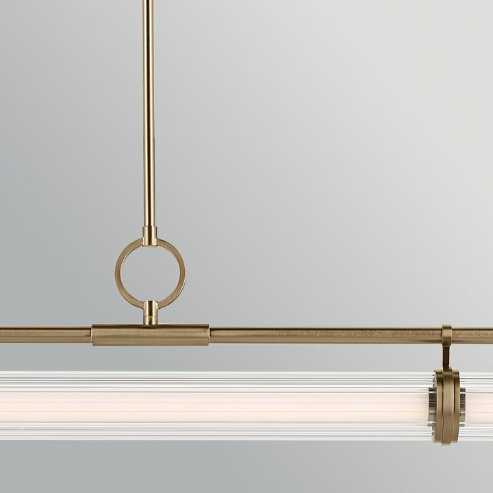 Kichler KL-RIVEN-LED-LP-122-CPZ  Riven LED Linear Pendant Champagne Bronze