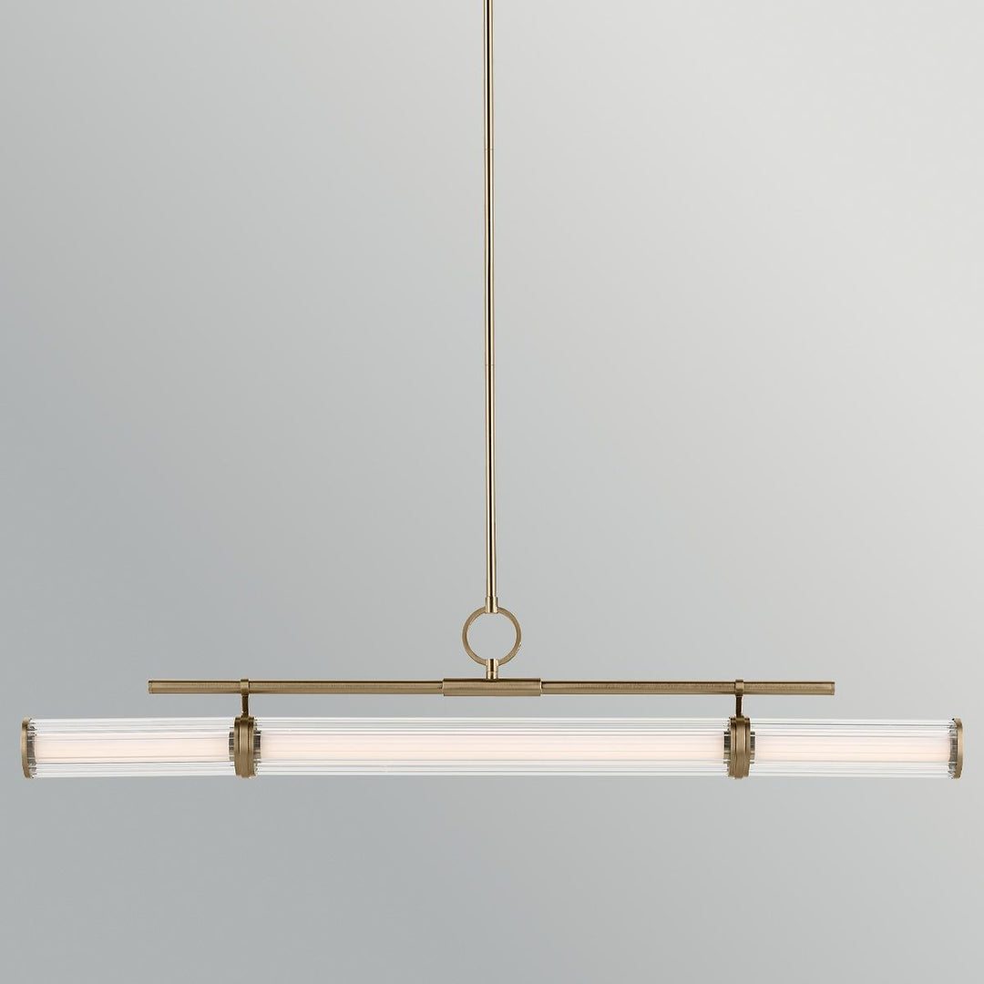 Kichler KL-RIVEN-LED-LP-122-CPZ  Riven LED Linear Pendant Champagne Bronze