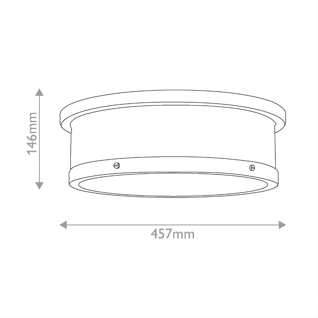 Kichler KL-SERCA-F-L-BNB Serca Large Flush Brushed Natural Brass