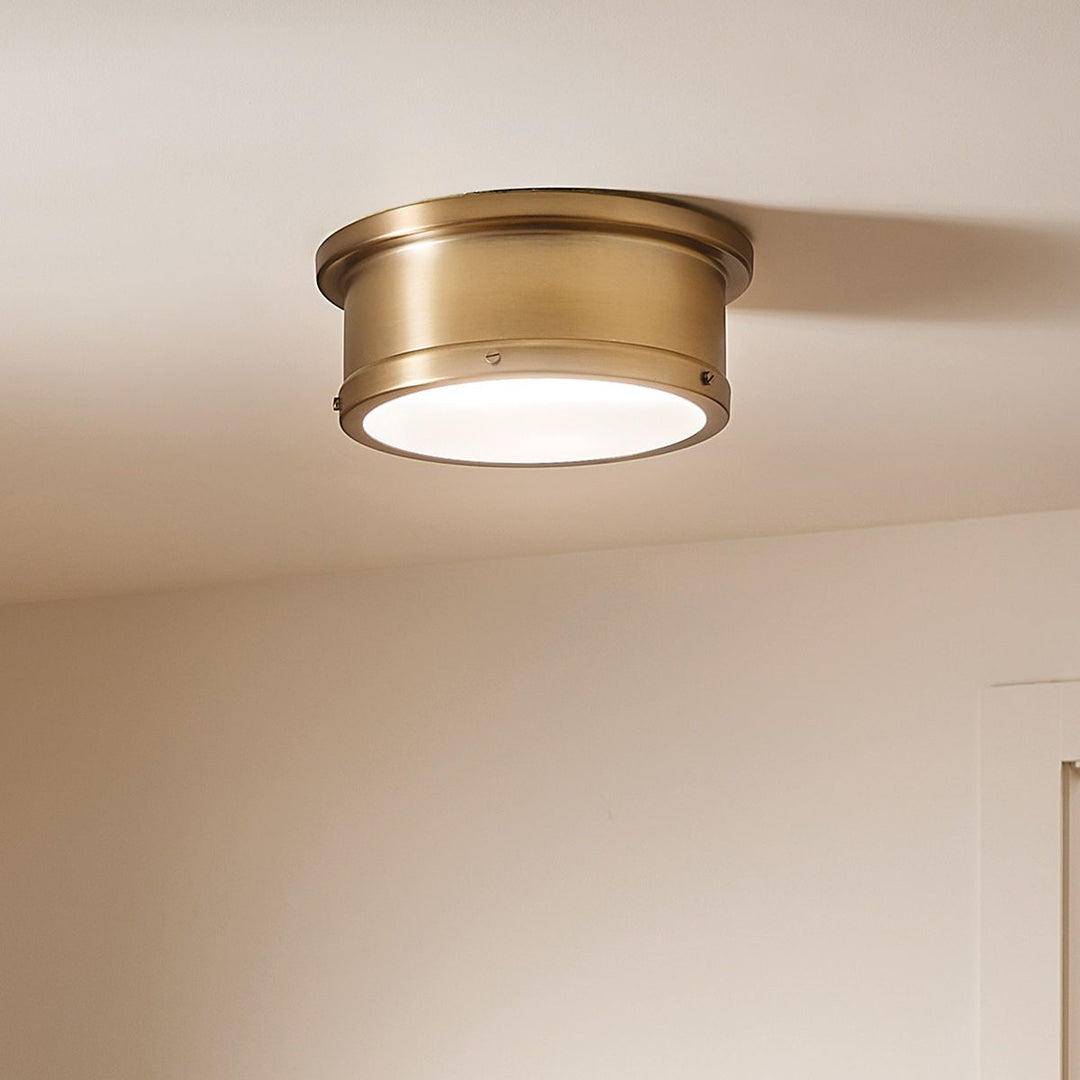 Kichler KL-SERCA-F-M-BNB Serca Medium Flush Brushed Natural Brass