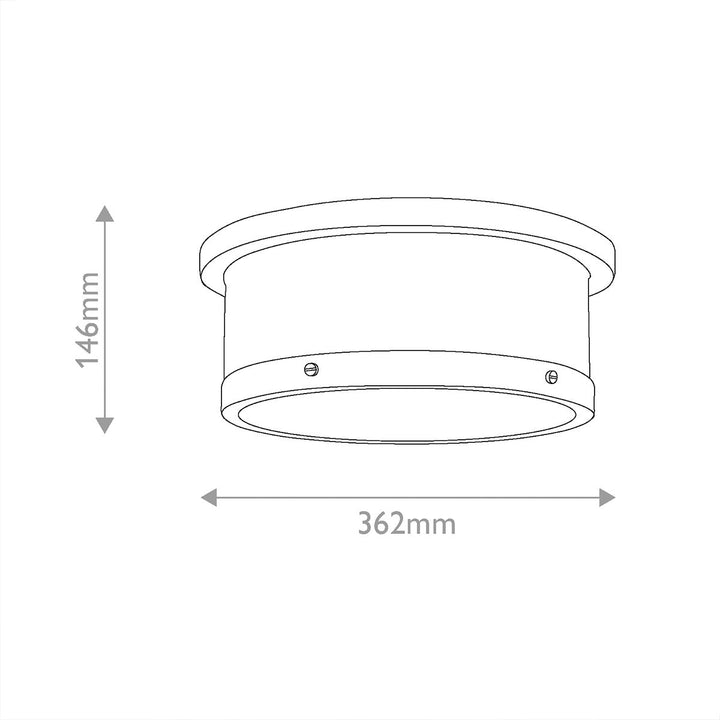 Kichler KL-SERCA-F-M-BNB Serca Medium Flush Brushed Natural Brass