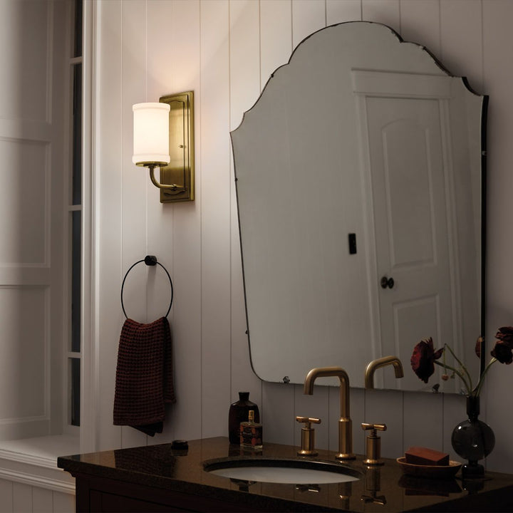 Kichler KL-VETIVENE1-NBR Vetivene 1 Light  Bathroom Wall Light  Natural Brass
