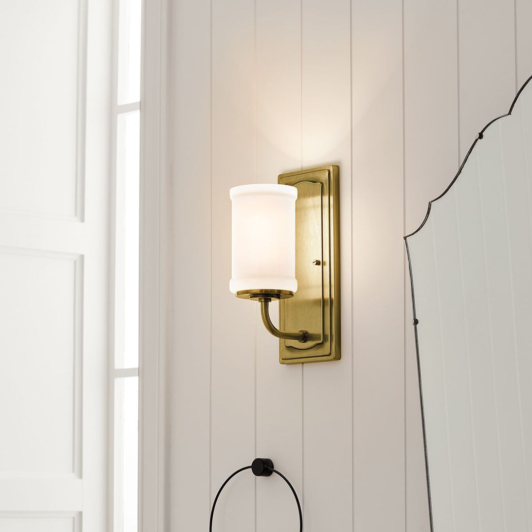 Kichler KL-VETIVENE1-NBR Vetivene 1 Light  Bathroom Wall Light  Natural Brass
