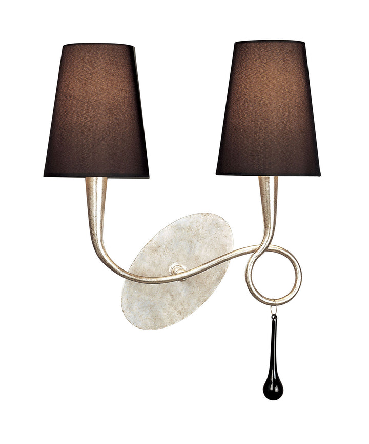 Mantra M0537/S Paola Wall Lamp 2 Light Silver Leaf