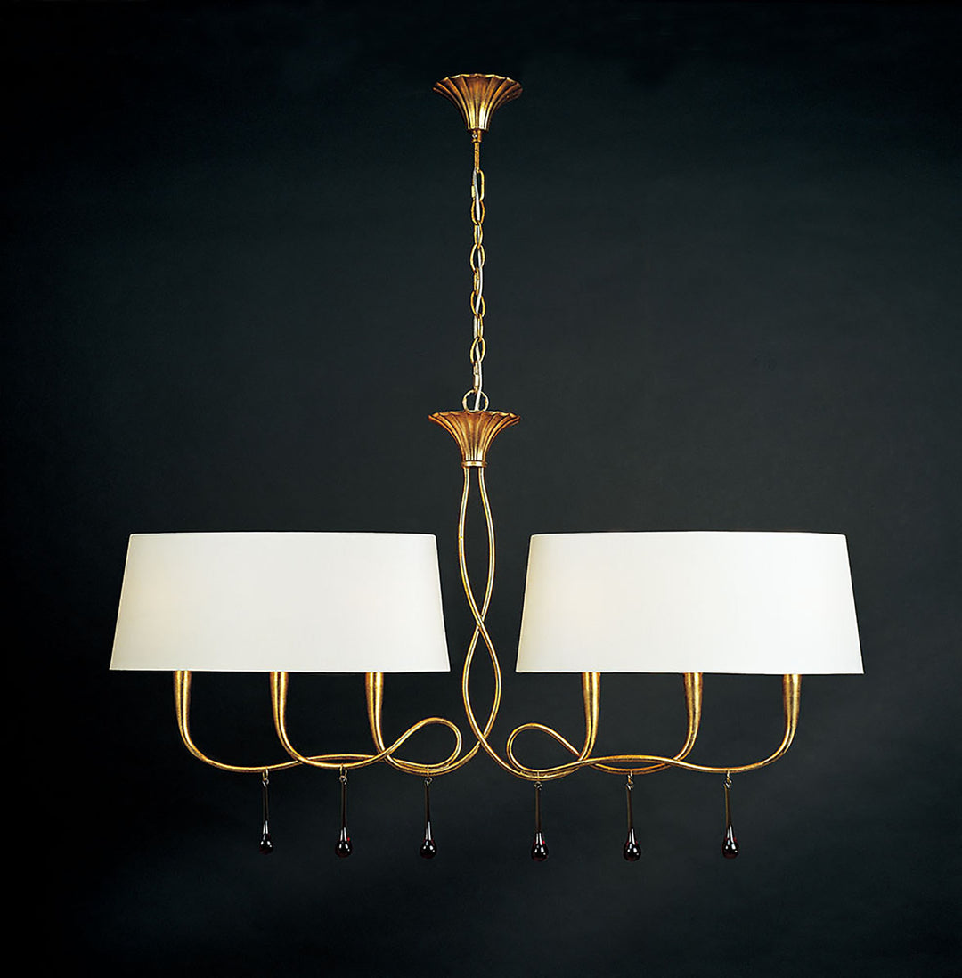 Mantra M0541 Paola Pendant 6 Light Gold Leaf