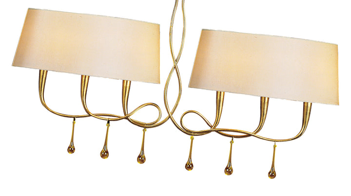 Mantra M0541 Paola Pendant 6 Light Gold Leaf