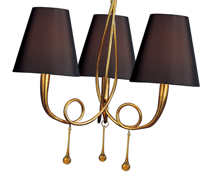 Mantra M0542/BS Paola Pendant 3 Light Gold Painted