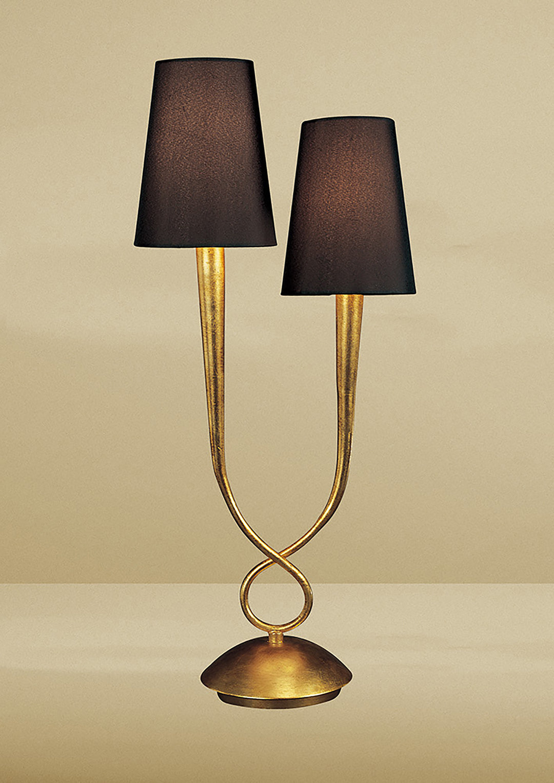 Mantra M0546/BS Paola Table Lamp 2 Light Gold Painted