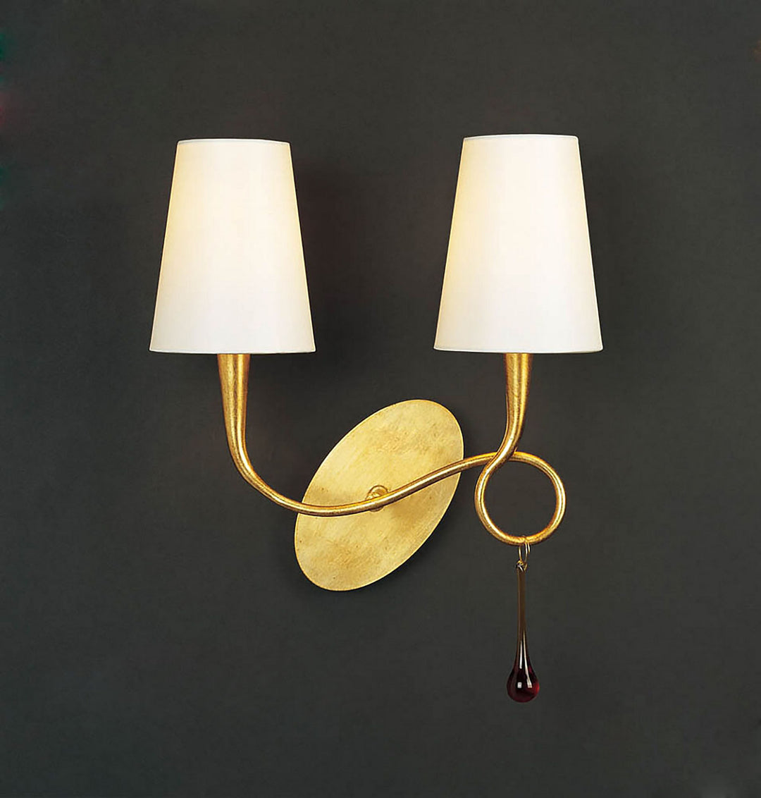 Mantra M0547/S Paola Switched Wall Lamp 2 Light