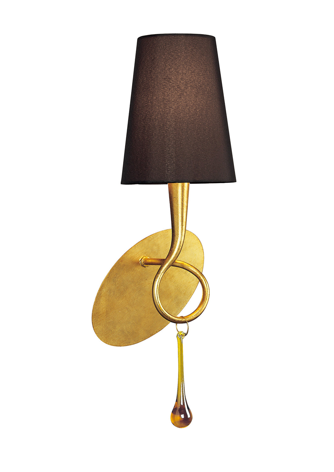 Mantra M0548/S/BS Paola Wall Lamp Switched 1 Light Gold Painted